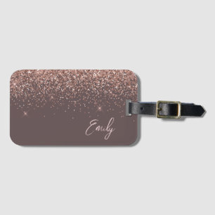 Étiquette À Bagage Rose Gold Blush rose fille Parties scintillant en