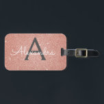 Étiquette À Bagage Rose Gold Pink Sparkle Glitter Monogram Nom<br><div class="desc">Rose Gold et Gris Charbon (Gray) Poudré et Paillettes Monogramme Nom et Initial Bagage Étiquette. Cette étiquette de bagage est parfaite pour le Retour à l'école, le Travail ou les Voyages. L'étiquette de bagage Rose Poudré est également un excellent cadeau pour les mariages, les anniversaires, les enterrements de vie de...</div>