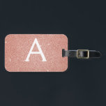 Étiquette À Bagage Rose Gold Pink Sparkle Parties scintillant Nom du<br><div class="desc">Rose Gold - Blush Pink Sparkle Parties scintillant Monogramme Nom et étiquette initiale de bagage. Cette étiquette de sac est parfaite pour le retour à l'école, le travail ou le voyage. Le Blush Pink Luggage Tag fait également une grande faveur pour les mariages, anniversaires, douches nuptiales, lunes de miel ou...</div>