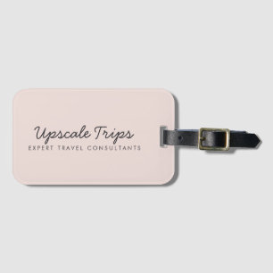 Étiquette À Bagage Rose Moderne minimaliste de promotion d'entrepri