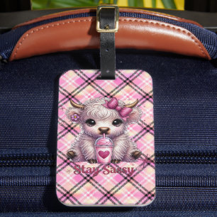 Étiquette À Bagage Rose, Restez Impertinents, Vaches des Highlands