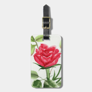Étiquette À Bagage Rose rouge