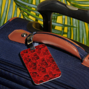 Étiquette À Bagage Rose rouge romantique