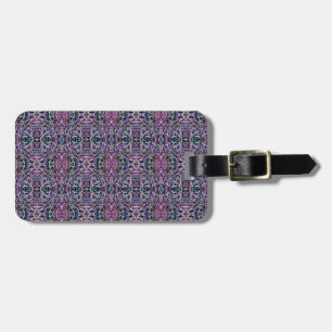 Étiquette À Bagage Rose violet géométrique