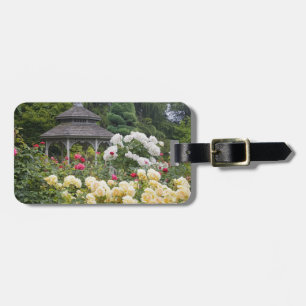 Étiquette À Bagage Roses en fleurs et jardin des Roses de Gazebo