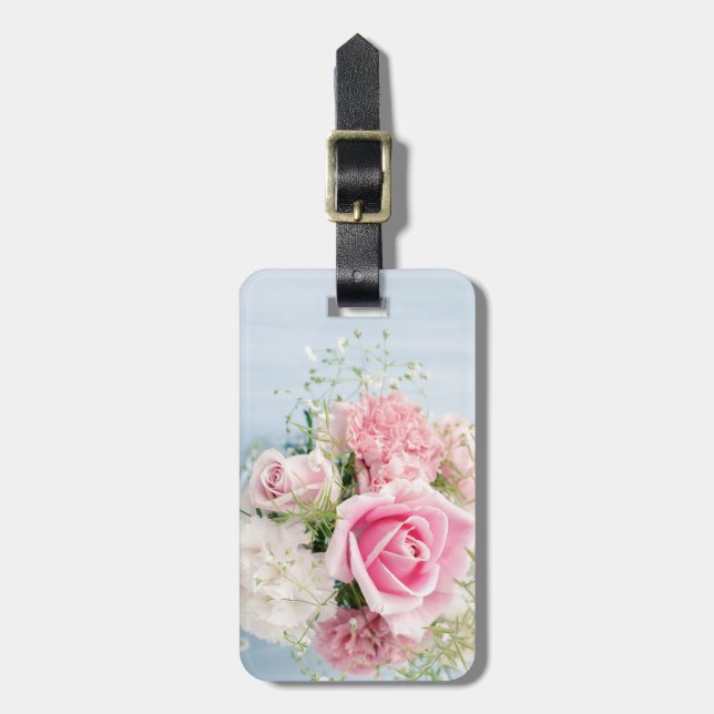 Étiquette À Bagage Roses et respirations pour bébés (Devant Vertical)