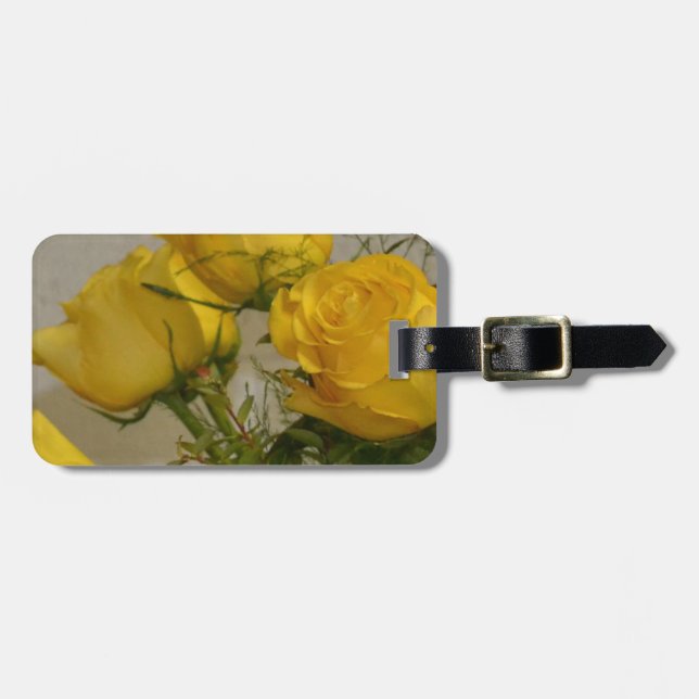 Étiquette À Bagage Roses jaunes (Devant horizontal)