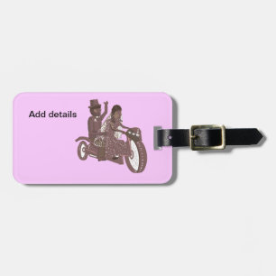 Étiquette À Bagage Roses rouges motard, produits de cartes de mariage