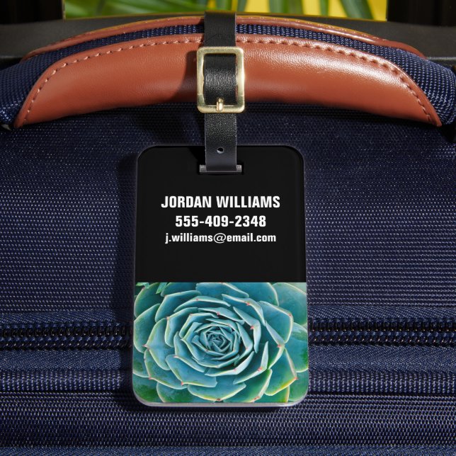 Étiquette À Bagage Rosette d'Echeveria, Jardin Secret de Marrakech (Insitu Rectoal 2)