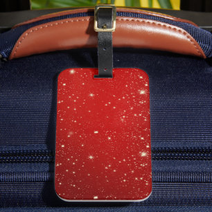 Étiquette À Bagage Rouge de fête