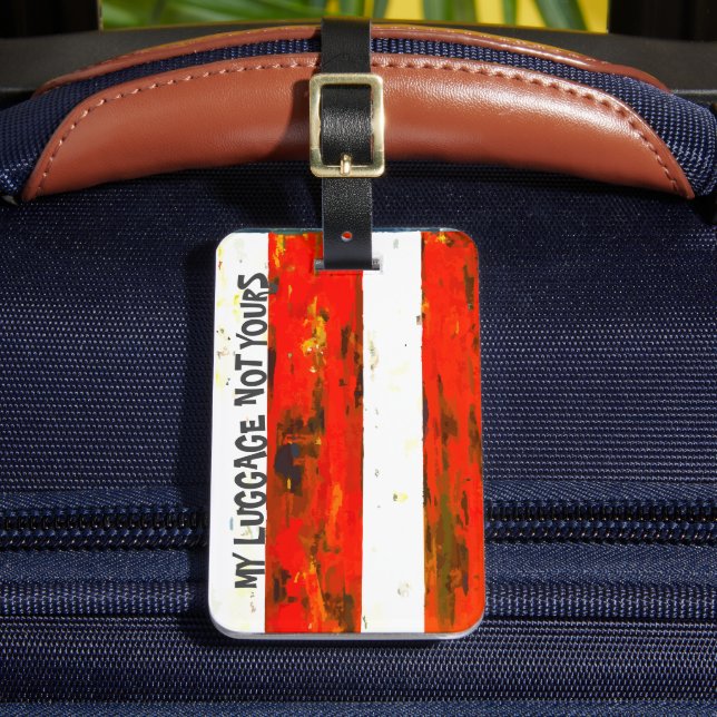 Étiquette À Bagage Rouge et blanc (Insitu Rectoal 2)