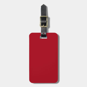 Étiquette À Bagage Rouge Foncé Uni avec Texte Blanc