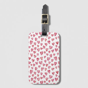 Étiquette À Bagage Rouge gêné cœur d'amour