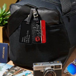 Étiquette À Bagage Rouge Parties scintillant Lip 💋 maquillage Artist