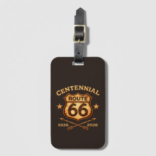 Étiquette À Bagage Route 66 Centenaire Commémoratif Style Cuir