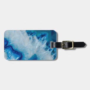 Étiquette À Bagage Royal agate de bleu
