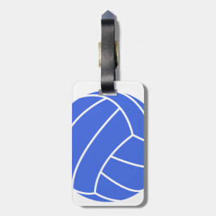 Étiquette À Bagage Royal Blue and White Volleyball