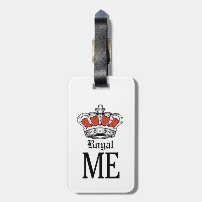 Étiquette À Bagage Royal Me - Orange (Dos Vertical)