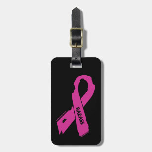 Étiquette À Bagage Ruban déchiré / Badass...Cancer du sein