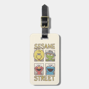 Étiquette À Bagage Rue Sésame Bande dessinée de personnage vintage