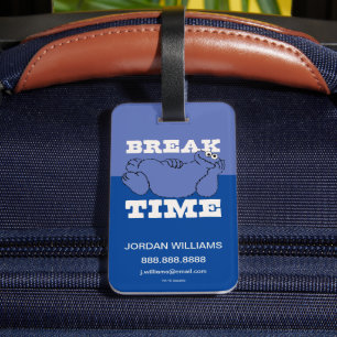 Étiquette À Bagage Rue Sésame Cookie Monster Ajouter vos informat