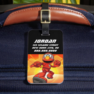 Étiquette À Bagage Rue Sésame Mécaniciens Elmo Ajouter un nom