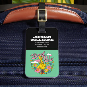 Étiquette À Bagage Rue Sésame Meilleurs potes d'oiseaux jaunes