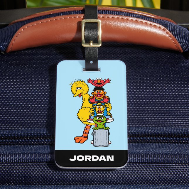 Étiquette À Bagage Rue Sésame | Sesame Street Pals | Ajouter Votre No (Insitu Rectoal 2)