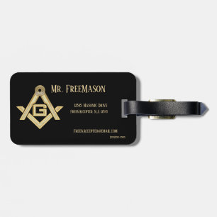 Étiquette À Bagage Ruée d'or masonique