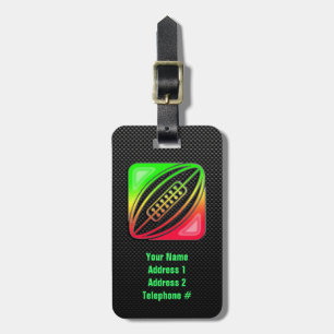 Étiquette À Bagage Rugby lisse