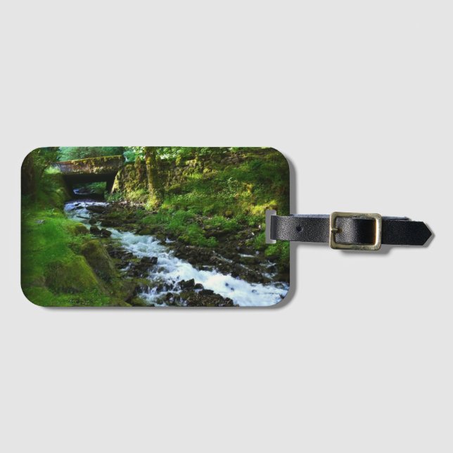 Étiquette À Bagage Runoff from Wahkeena Falls (Devant Horizontal)