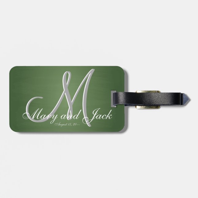 Étiquette À Bagage Russe Green Chalkboard Vieux budget scolaire Valeu (Dos horizontal)