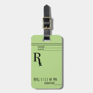 Étiquette À Bagage Rx Prescription Pad - Écrivez Votre Propre Prescri