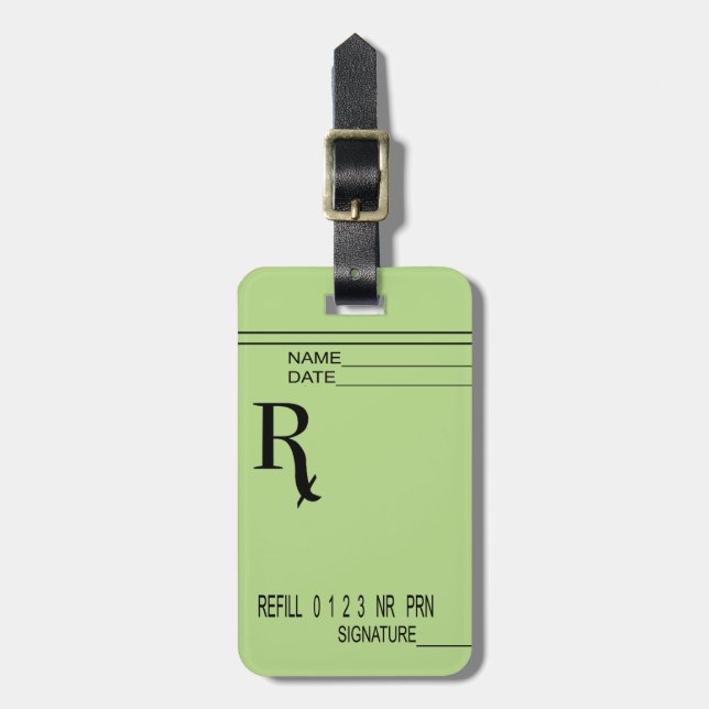 Étiquette À Bagage Rx Prescription Pad - Écrivez Votre Propre Prescri (Devant Vertical)