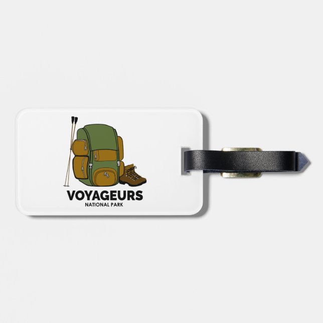 Étiquette À Bagage Sac à dos du parc national des Voyageurs (Dos horizontal)