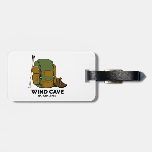 Étiquette À Bagage Sac à dos du parc national Wind Cave (Dos horizontal)