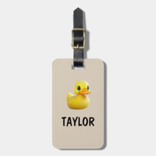 Étiquette À Bagage Sac à dos personnalisé Canard en caoutchouc coloré