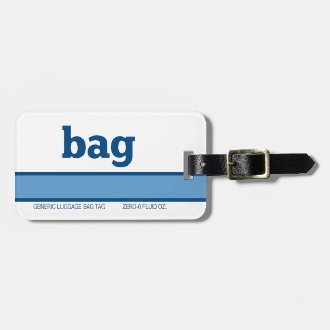 Étiquette À Bagage Sac de bagages générique (Devant horizontal)