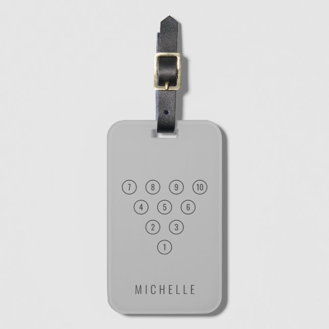 Étiquette À Bagage Sac de bowling de 10 broches de sport personnalisé (Devant Vertical)