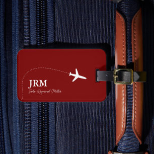 Étiquette À Bagage Sac-étiquette rouge foncé pour les bagages de voya