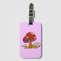Sac fourre-tout champignon rouge sur fond violet c