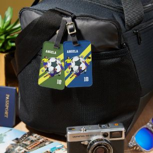 Étiquette À Bagage Sacoche de sac de Football pour filles personnalis