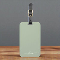 Sage Green Minimaliste Moderne Monogramme Élégant