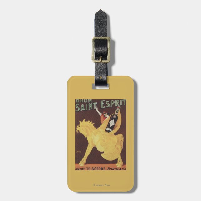 Étiquette À Bagage Saint Esprit de Rhum - promo d'André Teissedre (Devant Vertical)