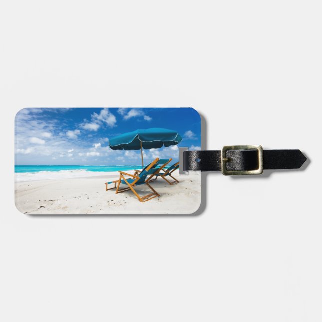 Étiquette À Bagage Salons sur la plage (Devant horizontal)
