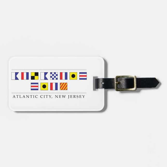 Étiquette À Bagage Salutations de Atlantic City (Devant horizontal)