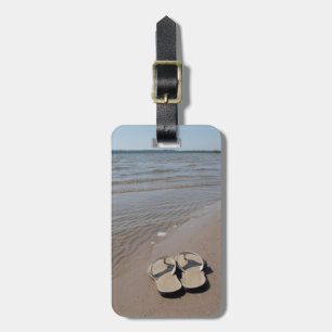 Étiquette À Bagage Sandales sur la plage