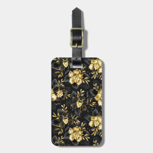 Étiquette À Bagage Sans couture avec orchidées de bijoux