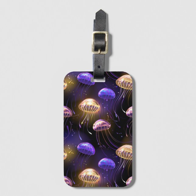 Étiquette À Bagage Sans joint avec méduse éclatante (Devant Vertical)