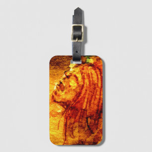 Étiquette À Bagage Santé mentale Triste aquarelle peinture